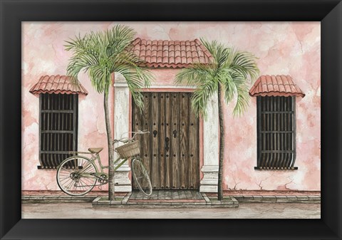 Framed Palms and Bike Print