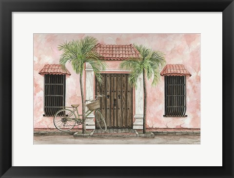 Framed Palms and Bike Print