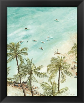 Framed Surfers from Afar Print