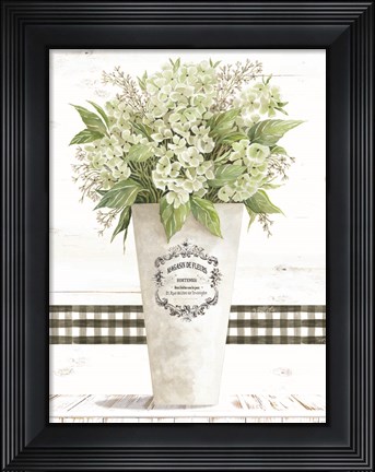 Framed White Hydrangea Print