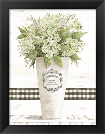 Framed White Hydrangea Print