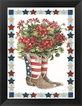 Framed Patriotic Boots Print