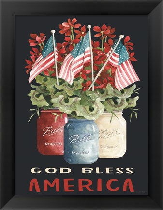 Framed God Bless America Print