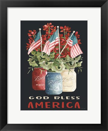 Framed God Bless America Print