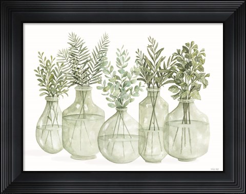 Framed Simply Sage I Print