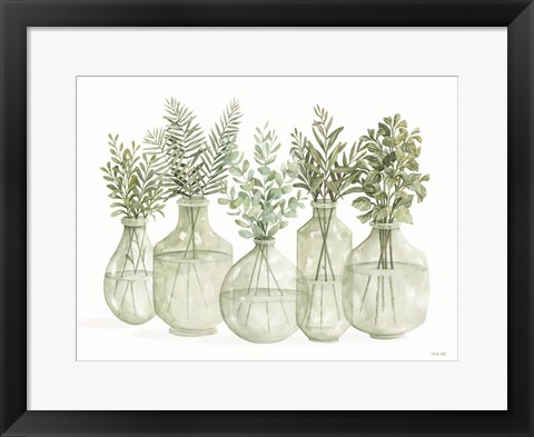 Framed Simply Sage I Print