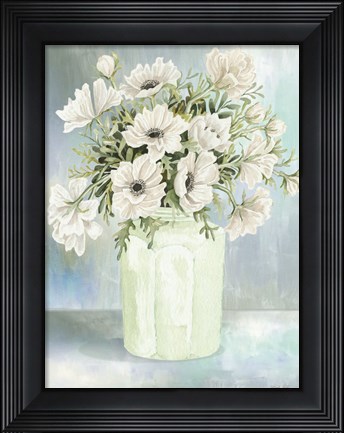 Framed White Blooms II Print