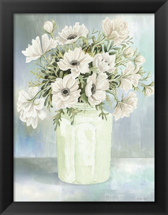 Framed White Blooms II Print