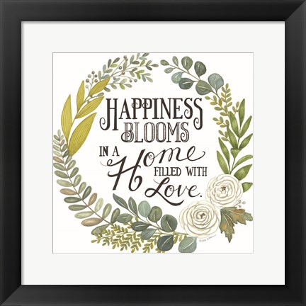 Framed Happiness Blooms Print