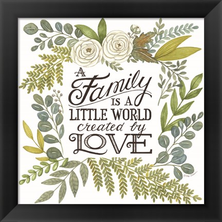 Framed Family is a Little World Print