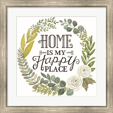 Framed Home Is My Happy Place Print
