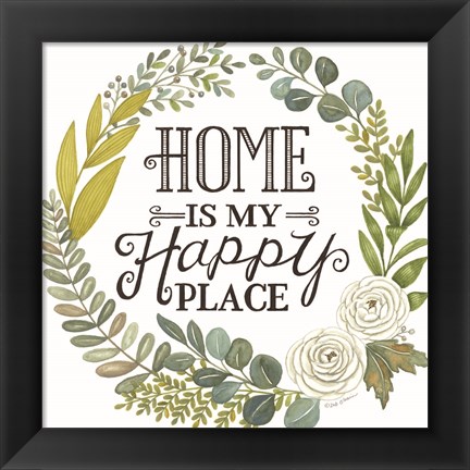 Framed Home Is My Happy Place Print