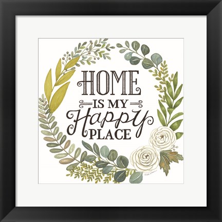 Framed Home Is My Happy Place Print