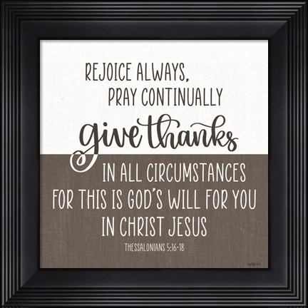Framed Give Thanks Print