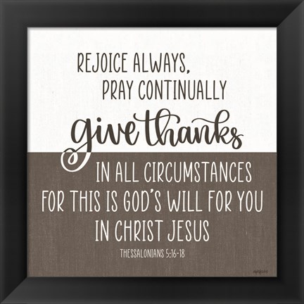 Framed Give Thanks Print