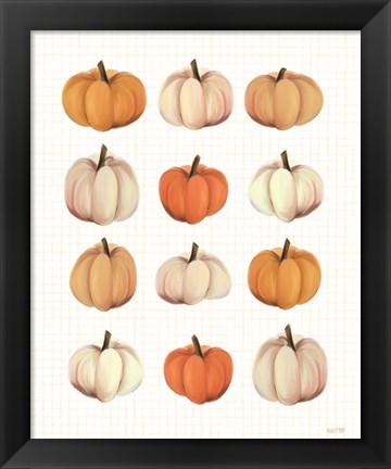 Framed Lots of Pumpkins Print