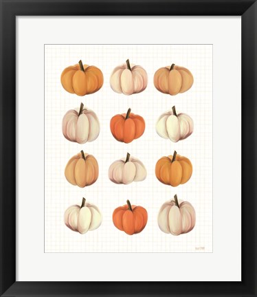 Framed Lots of Pumpkins Print