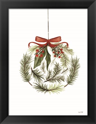 Framed Evergreen Ornament I Print