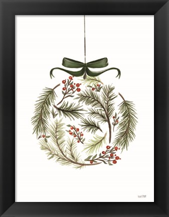 Framed Evergreen Ornament II Print