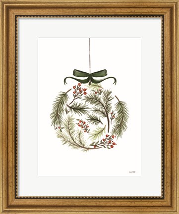 Framed Evergreen Ornament II Print