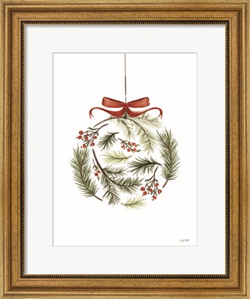 Framed Evergreen Ornament III Print