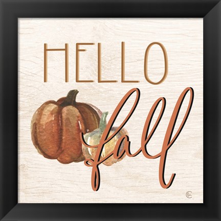 Framed Hello Fall Print