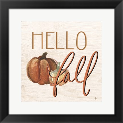 Framed Hello Fall Print