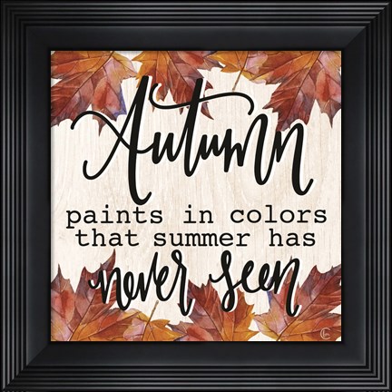 Framed Autumn Paints in Colors Print