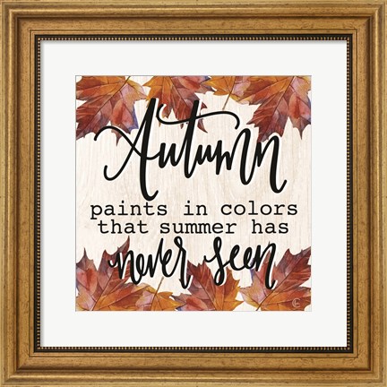 Framed Autumn Paints in Colors Print