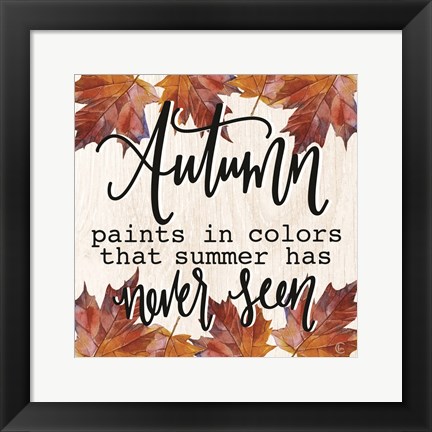 Framed Autumn Paints in Colors Print