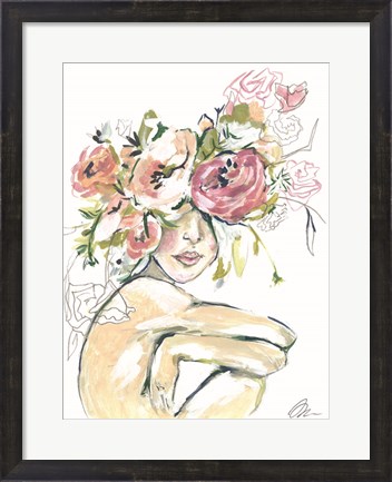 Framed Floral Woman Print