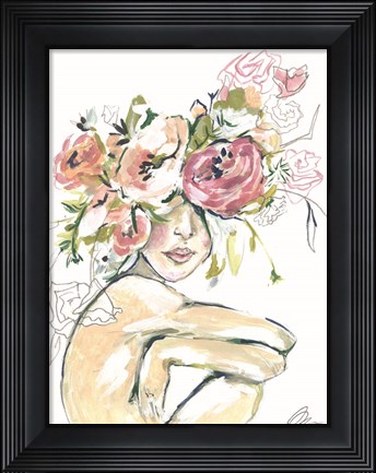 Framed Floral Woman Print