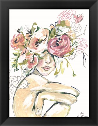 Framed Floral Woman Print