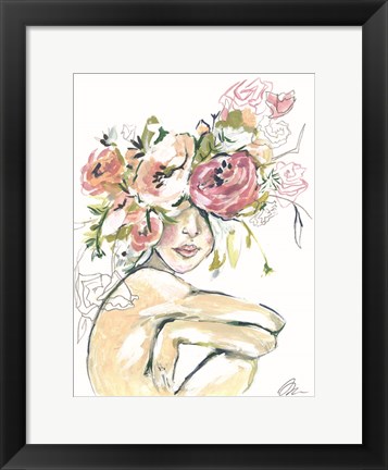 Framed Floral Woman Print