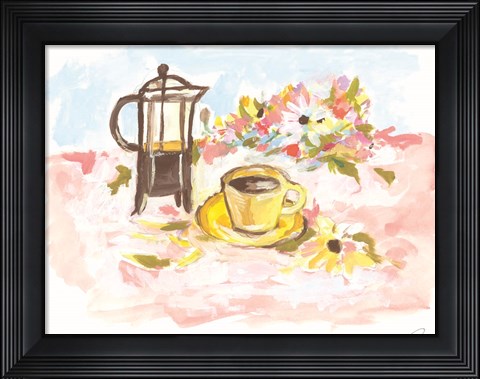 Framed Good Morning for Coffee Print