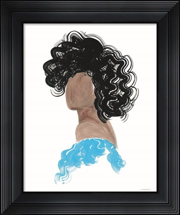 Framed Sunday Blue Dress Print