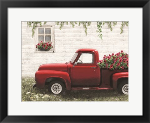 Framed Cottage Flower Delivery Print