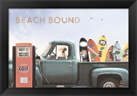 Framed Beach Bound Print