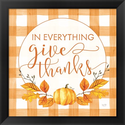 Framed Give Thanks Print