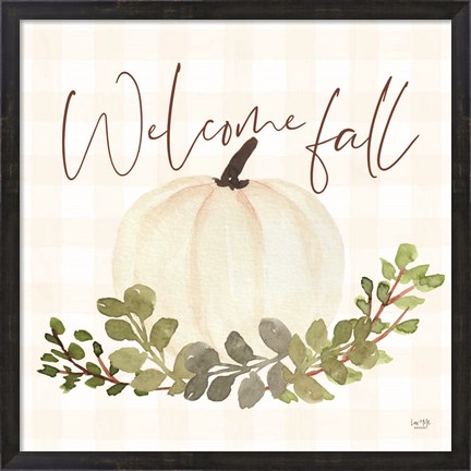 Framed Welcome Fall Pumpkin Print