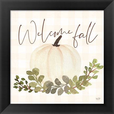 Framed Welcome Fall Pumpkin Print