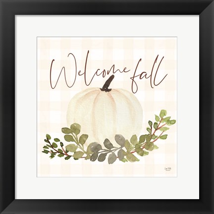 Framed Welcome Fall Pumpkin Print