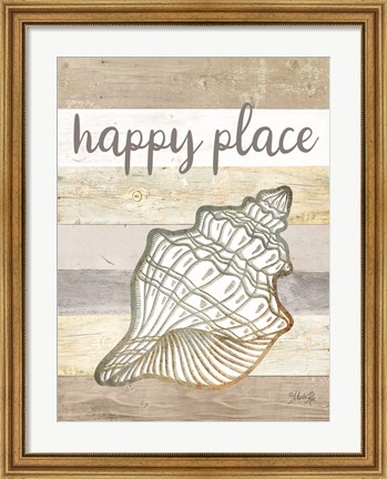 Framed Happy Place Shell Print