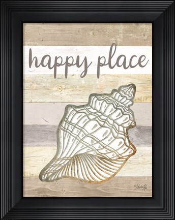 Framed Happy Place Shell Print