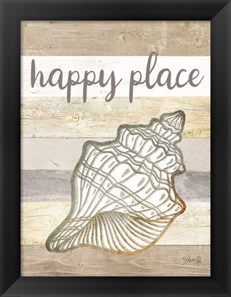 Framed Happy Place Shell Print