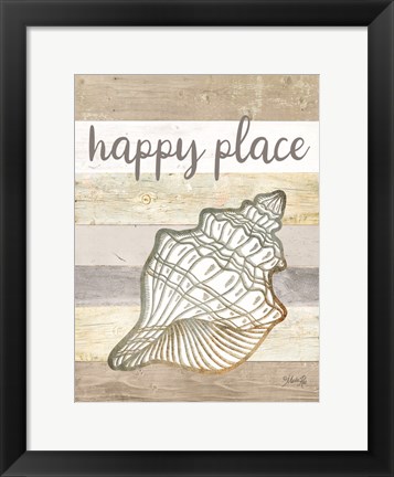 Framed Happy Place Shell Print