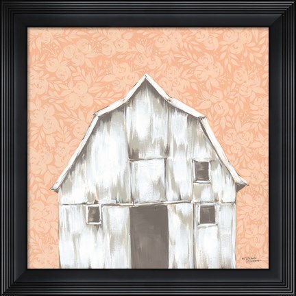 Framed Peaches &amp; Cream Barn Print