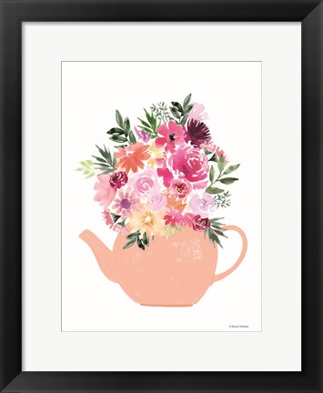 Framed Floral Teapot Print