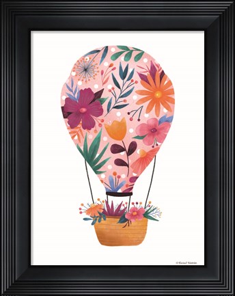 Framed Floral Ballooning Print