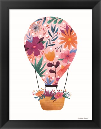 Framed Floral Ballooning Print